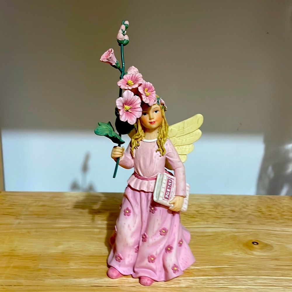 “Hollyhocks for Scholarly Ambition” wildflower Angel